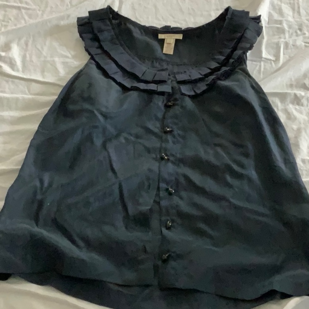 Navy sheer tank top